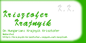 krisztofer krajnyik business card